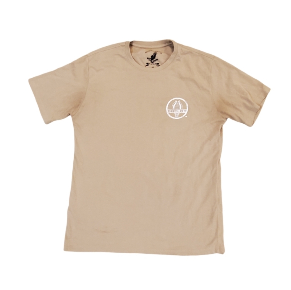 Shelby Laguna Seca Raceway Men's Tan Logo Short Sleeve T-shirt Medium‎